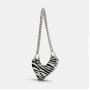 2024 Custom Heart Shape Animal Printed Leather Crossbody Bag For Women Shoulder