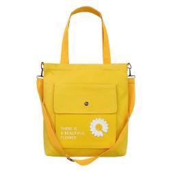 New Korean Style Women's Large-Capacity Portable Tote Shoulder Bag Fashion Printed Messenger Bag Canvas Shopping Bag