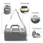 custom logo large capacity overnight duffel bag with shoe pouch eco friendly weekend travel duffle bag for women men