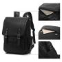2024 Trendy Custom Men Pu Leather Backpack Bags Fashion Luxury Waterproof College School Backpack Back Pack