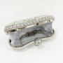 Custom Womens Sparkly Rhinestone Crystal pearls floral Clutch Bag Glitter Sequin Bridal Purse Evening Handbag for Wedding Party