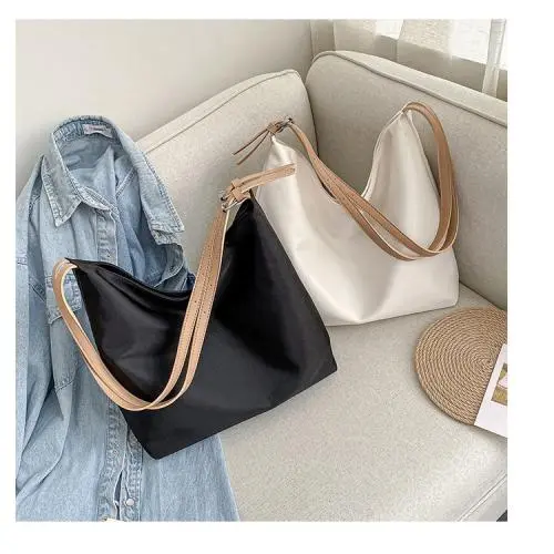 Latest Wholesale Multi Color Shopping Bag Nylon Shoulder Bag Women Large Capacity Tote Bag