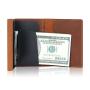 Customized Crazy Horse Aluminium Wallet Genuine Leather Aluminum Alloy Card Holder Pop Up Wallet