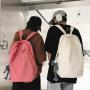 HR151 Unisex Minimalist Outdoor Backpack Nylon Solid Color Lightweight Shoulder Bag Latest Personality Boys And Girls Laptop Bag