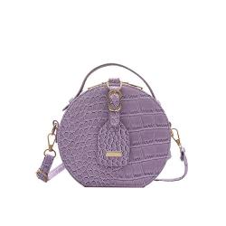 Retro women's bags 2023 summer fashion crocodile small round bag shoulder messenger handbags