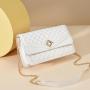KBW716 Crossbody Bags for Women Leather Quilted Shoulder Bag with Chain Strap Trendy Clutch Satchel Ladies Evening Bag