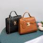 Crocodile Pattern  Bag 2022 New Fashion Simple Handbag Korean Retro Fashion Pu One Shoulder Small Square Bag