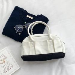 Custom Logo Large Capacity Canvas Tote Handbag Daily Shopping Simple Casual Women Hand Bag Crossbody Messenger Shoulder Bag