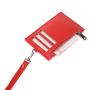 KBW227 Custom soft plastic id working name badge pvc card holder with neck strap polyester lanyard