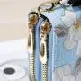 ZR818 Women's Wallet Long Handbag PU Double-layer Zipper Coins Wallet Purse Stylish Contrast Color Mobile Phone Bag Card Holder