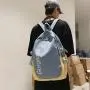 Fashion Boys Girls Combine Colors Waterproof Nylon Backpack Light Weight Multi  Pockets Sports Version Satchel
