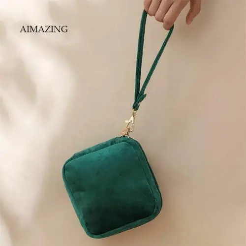 Mini Lipstick Bag Women Velvet Small Make Up Bag Travel Sanitary Napkin Bag for Girls Cosmetic Organizer Case
