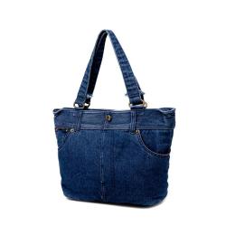 2024 Custom Fashion Women Jean Tote Shoulder Bag With Denim Pants Design