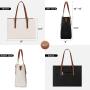 2pcs Laptop Tote Bag for Women Briefcase for 15.6 in Waterproof Leather Bag with USB Fashion Business Work Shoulder Handbag set