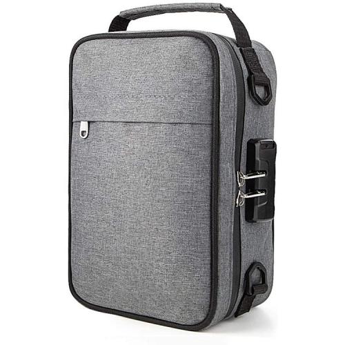 OEM factory smellproof lock case Travel Odor proof carbon lined Smell proof Bag with combination lock