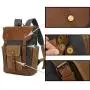 Wholesale large Oil Wax Canvas Leather Retro Backpack waterproof sport high quality travel school bags for men laptop backpack