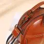 2021 Hot Selling New Designer Women Fashion Small Round Bag Retro Oil Wax Genuine Leather Shoulder Bag Cross Body Messenger Bags