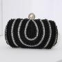 Customized Product Hand Made Pearl Inlay Evening bag White Temperament Women Handbag