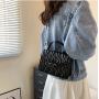 2024 Popular Women's Handbag New Fashion Single Shoulder Crossbody Bag Diamond Lattice Fan-shaped Hasp Envelope Ladies Bag