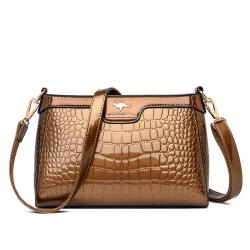 Luxury Designer High Quality Crocodile Stripe Paint Leather Women's Messenger Bags Crossbody Shoulder Bag For Women