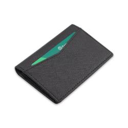 Wholesale Bifold Card Holder Wallet Business Saffiano Leather RFID Credit Card Holder