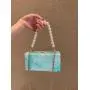 New Fashion Wholesale Custom Texture Women'S Pearl Chain Handbag Watercolor Acrylic Evening Bag For Women 2024