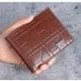 New men's wallet fashion plaid horizontal soft leather men's short wallet large capacity multi-card purse