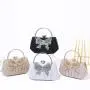 New arrival diamond inlaid banquet evening dress bag champagne hand bags chain crossbody bowknot evening bag 2024 handbags