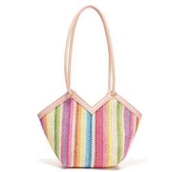 2024 Fashion Lady's Straw Bag Single Handle Cross Border Wholesale Vegetable Basket Handbag Irregular Shoulder Underarm Bag