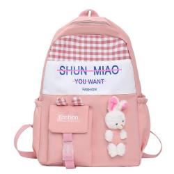 KBW506 Girls Waterproof New Fashion Backpack Nylon Custom Logo SchoolbagTravel Student Zipper Minimalist Schoolbag Laptop Bag