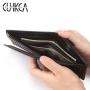 CUIKCA New Fashion Men's PU Leather Short Wallet For Men Zipper Coins Purse Slim Wallet ID Credit Card Holders HF044