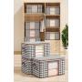 ZF332 50L Foldable Clothes Organizer Storage Containers for Organizing Bedroom Closet Clothing Comforter Organization