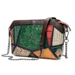 2020 Embossed Leather Purse Women's Evening Shoulder Bag With Chain