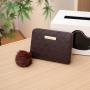 Women's Coin Purse 2024 New Diamond Embroidery Pu Leather with Fur Ball Women's Wallet Small Card Case Casual Small Bag