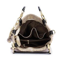 Realer Drop shipping OEM fashion shoulder crossbody bags classic melon seed pattern genuine leather women purses and handbags