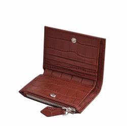 Croco leather women wallet with zipper vegan croco leather card holder wallet for women