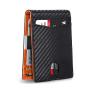 Hot sale genuine leather money clip RFID business card holder carbon fiber money clips holder for men