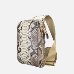 OEM ODM Custom Luxury Real Genuine Snake Skin Leather Small Women Men Unisex Crossbody Shoulder Sling Chest Bags