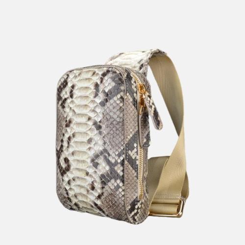 OEM ODM Custom Luxury Real Genuine Snake Skin Leather Small Women Men Unisex Crossbody Shoulder Sling Chest Bags