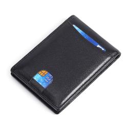 Popular Slim Wallet Credit Card Holder Bag Business Genuine Leather Wallet For Men Multi-function Wallet Money Clip Wholesale