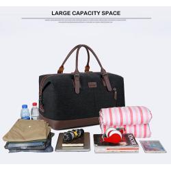 Custom Logo Sport Duffel Travel Bag Foldable Fashion Vintage Canvas Overnight Weekend Large Shoulder Travelling Bags for Men