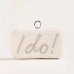 2023 Luxury English Letter Rhinestone Pearl Bag Women Wedding Bridal Party Clutch Bags Purse Evening Bags For LadiesFE761