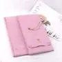 Custom Gold Stamping Microfiber Jewelry Display Luxury Suede Microfiber Necklace Earring Jewelry Pouch With Insert Card Pad