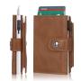 OEM/ODM metal card holder wallet leather aluminum card wallet purse rfid metal wallet