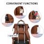 LOVEVOOK 2022 OEM ODM Soft PU Leather Travel Backpack Purse Custom Mens School bags 14 15.6 17 inch Large Laptop Backpacks Women