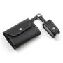 Pu Leather Dustproof Facemask Storage Case With Custom Logo Face Mask Holder plus Hand Sanitize Bottle Holder