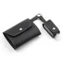 Pu Leather Dustproof Facemask Storage Case With Custom Logo Face Mask Holder plus Hand Sanitize Bottle Holder
