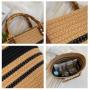 ZWY092 Summer Beach Cotton Cord Weaving Girls Tote Bag New Wholesale Travel Fashion Large Tote Bag Practical Work Picnic Bag