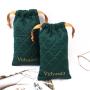 Custom Logo Printing Quilting Thick Satin Sunglasses Jewelry Packaging Bag Drawstring Satin Lipstick Storage Pouch