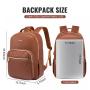LOVEVOOK Eco-friendly Leather Business Work Backpack Purse 15.6 17 Inch Laptop Bookbag Back pack for Women Men Travel Backpacks